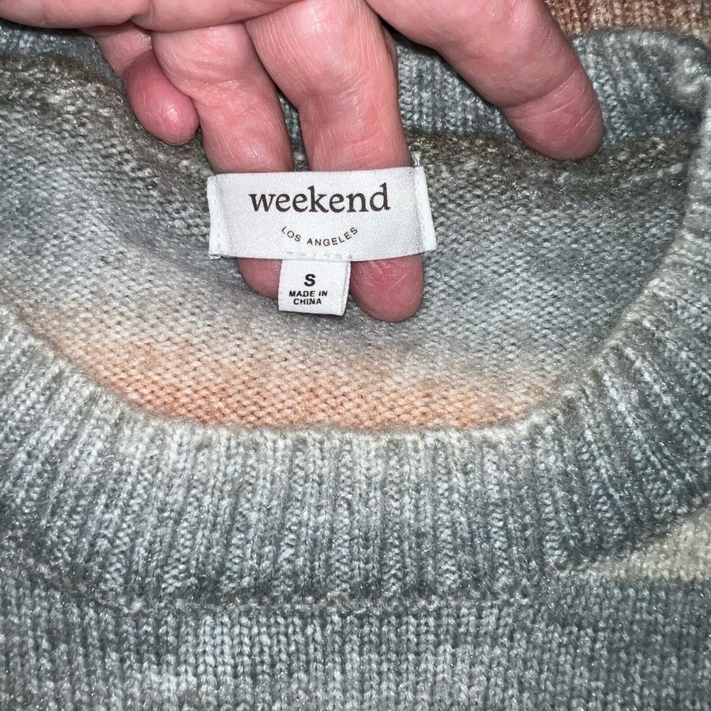 Super Cute Weekend Los Angeles Ravi Striped Multicolor Sweater! - Picture 5 of 6